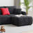 110" Modular L-Shape Sectional Sofa - Boucle Fabric with Pull-Line Design, Movable Ottoman & 330 lb Capacity - 4-Seater-1489094819