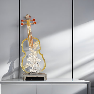 Elegant Violin Art Decor - Sculpture de table en résine