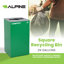 Alpine Industries 29 Gallon Steel Compost Bin with Mixed Opening Lid