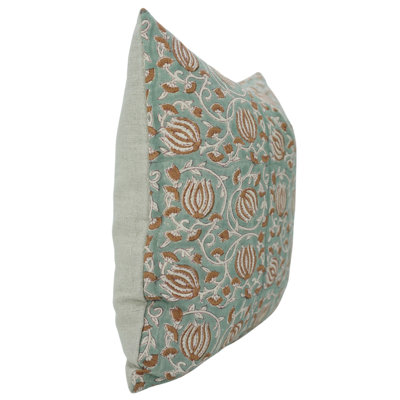 Housse de coussin en lin pur à motif de Fab Fabine, brun, 6 Kamal