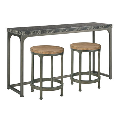 SOFA TABLE W/2 STOOLS