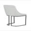Ensemble de 2 chaises rembourrées à revêtement en métal incurvé et neutre