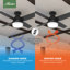 Ventilateur de plafond d'extérieur encastré à 4 pales 44 po avec ensemble d'éclairage Dempsey-49953965