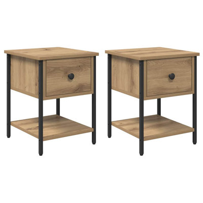 34cm W Manufactured Wood Bedside Table