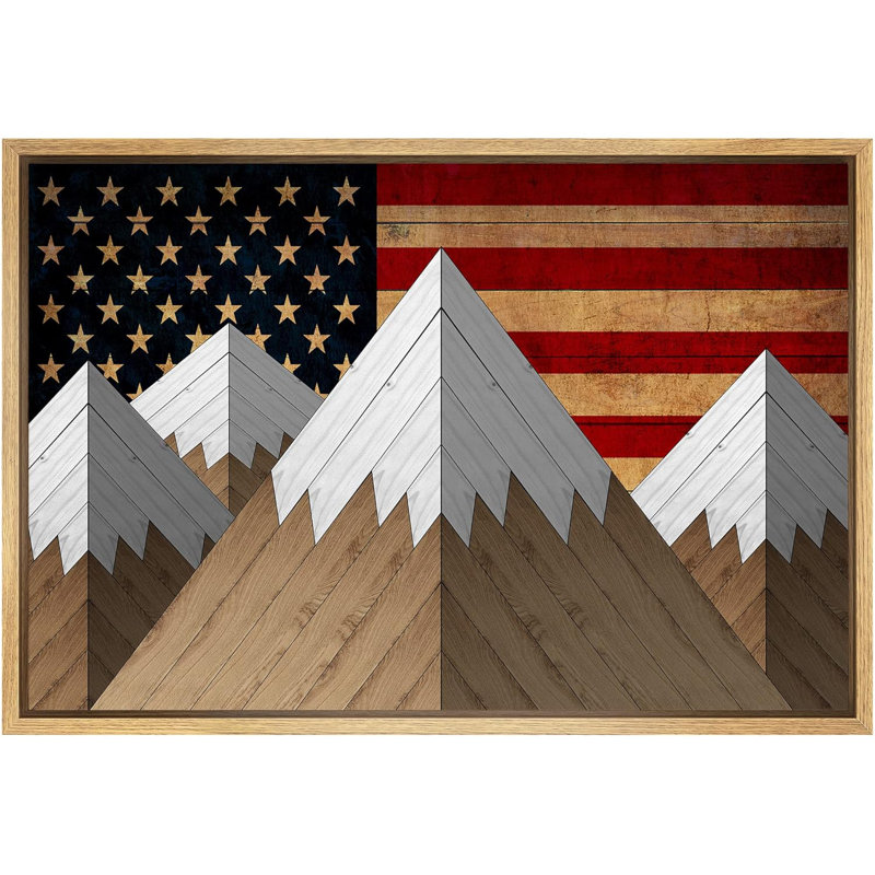 «American Flag Mountain», reproduction d'art sur toile, Naturel, H 16 po x l 24 po x P 1,5 po
