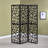 Black 3-Panel Folding Screen