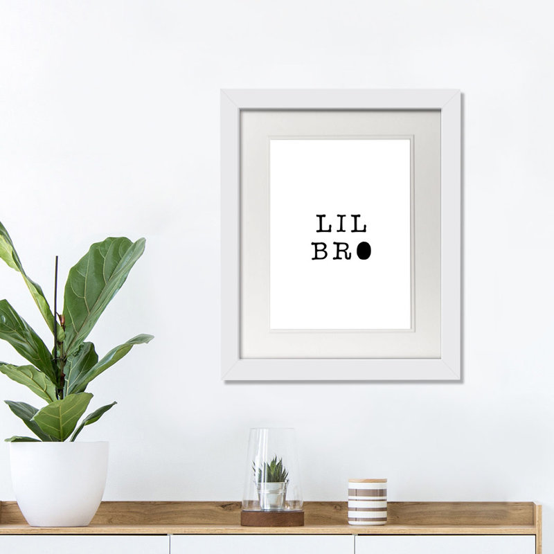 Art encadré Lil Bro, H 14 po x l 11 po x P 1 po