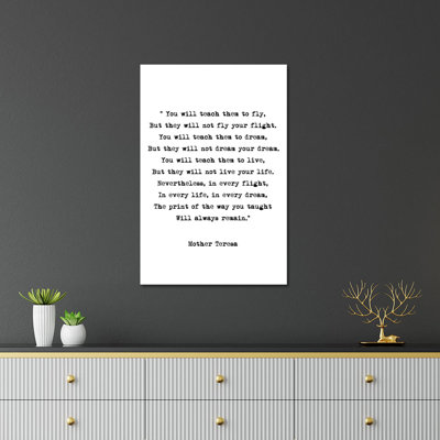 " Dream - Mother Theresa Quote " by Mambo Art Studio