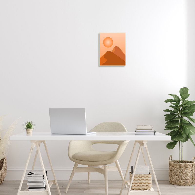 Sun dunes de sable brûlé, Plaque murale, H 10 po x l 10 po x P 0,5 po