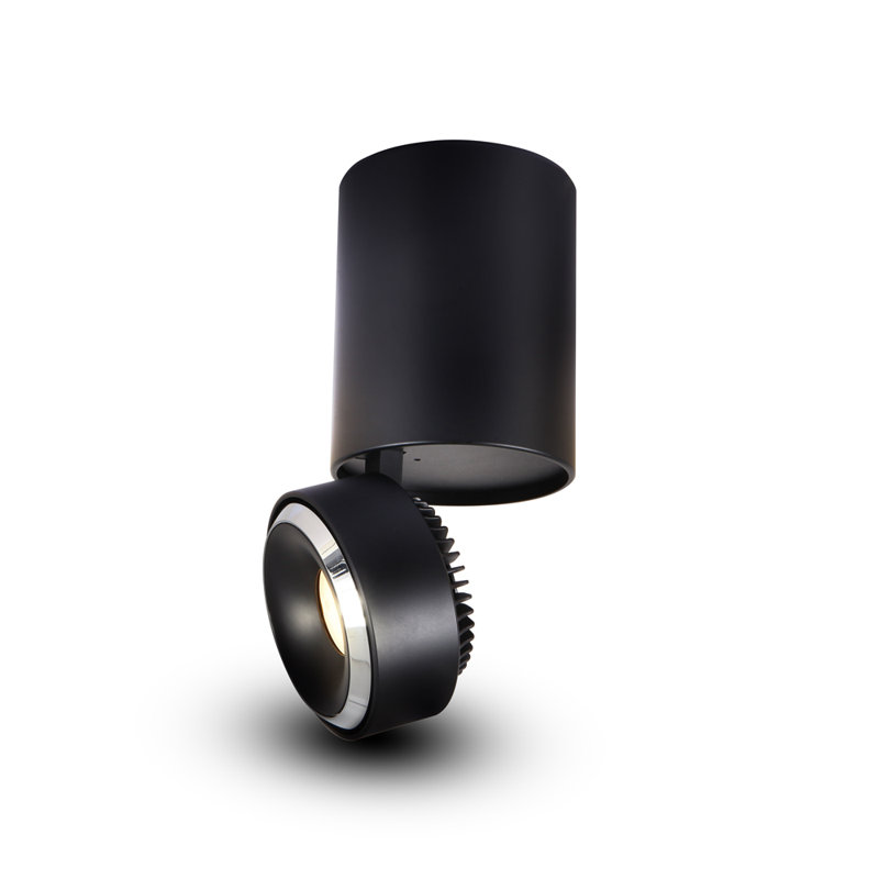 Orbit Integrated LED ETL Certified Surface Mounted Adjustable Downlight, Beam Angle 36, Black