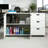 Simple Solid Wood And Movable Filing Cabinets