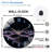 Digital Neon Clock Atmospheric Wave Design Art - 12'' Modern Glass Wall Clock