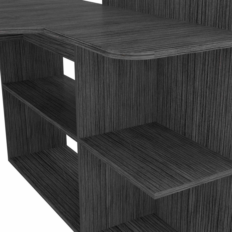Jayleanna L-Shaped Computer Desk, Gray Oak