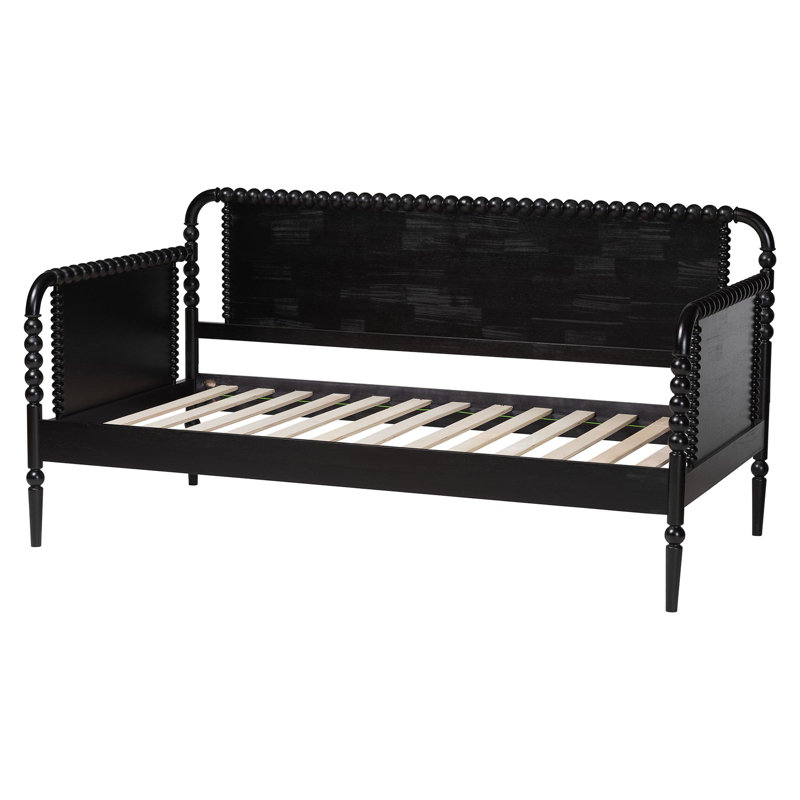 Lit de jour Baxton Studio Lucera Bobbin, Noir