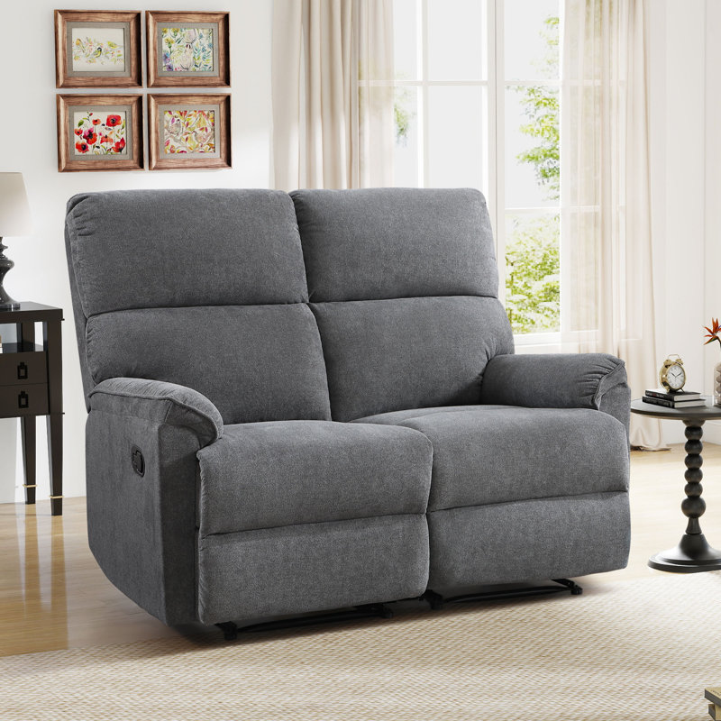 Nikula Latitude Run Nikula 52.76"Wide Upholsterd Manual Reclining Loveseat Sofa- 2-Seater, Comfortable & Space-Saving Design