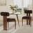 Modern Upholstered Dining Chairs with Solid Wood Legs-1550080871