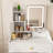 Rectangular Modern Expandable Vanity Set with LED Mirror & Power Station, White-811423636