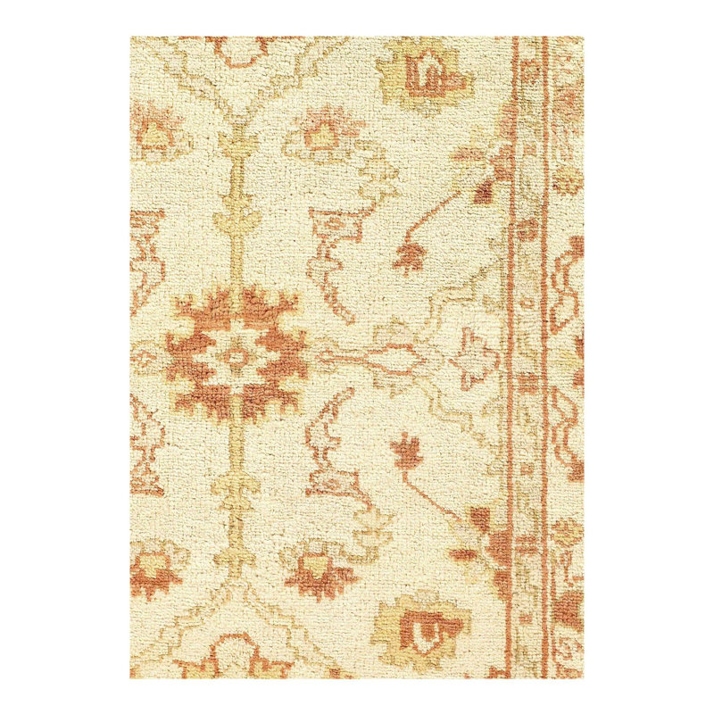Meagen Wool Oriental Area Rug in Ivory