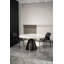 Abbigail Round Faux Marble Top Dining Table with Stainless Steel Base