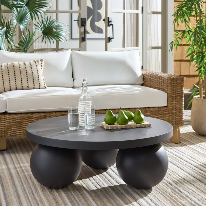 Table basse 3 boules Aurielle, Black