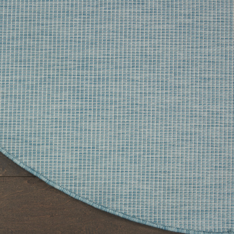Tapis turquoise Mirvete, Rond 6 pi