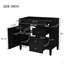 Meuble-lavabo de 36 po sans lavabo supérieur, armoire de rangement moderne avec 2 tiroirs et un tiroir basculant, structure en bois massif-126278440