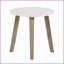 Table basse Milo Compact - comptoir en marbre blanc Pieds en bois de frêne de blé, faciles à nettoyer
