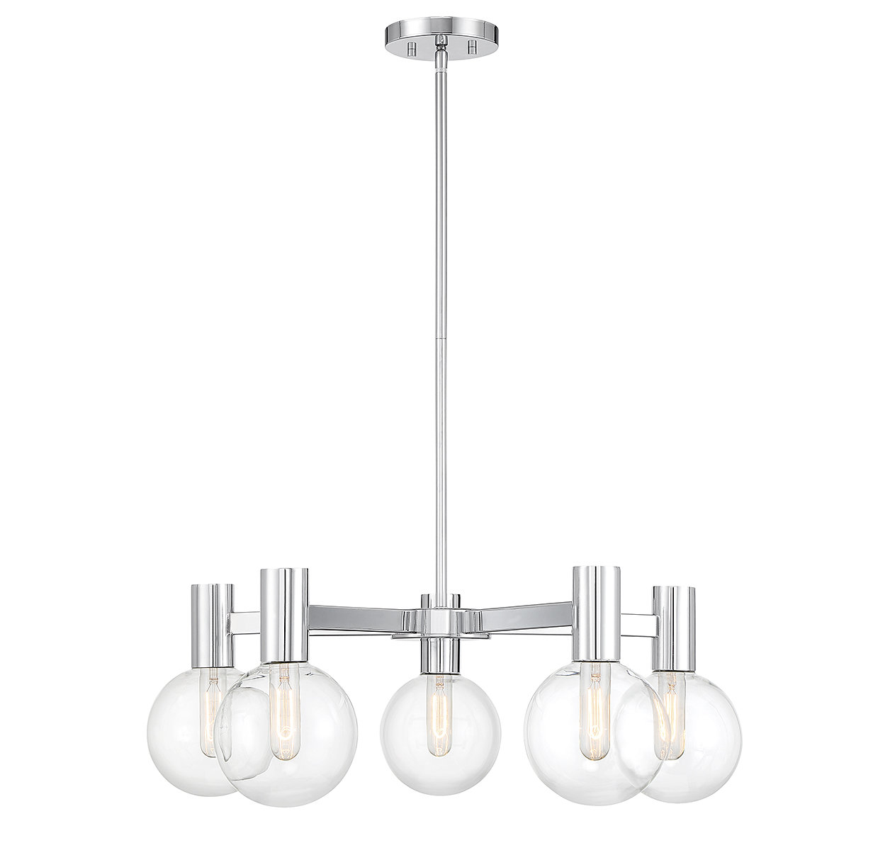 Rorem 8-Light Chandelier, Chrome, 5 Lights