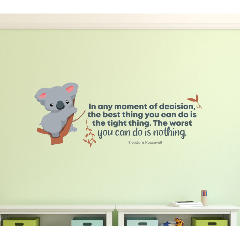 Adhésif décoratif citation de vie Best Koala, H 12 po x l 20 po