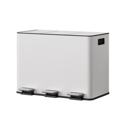 Stainless Steel Multi-Compartment Rubbish & Recycling Bin