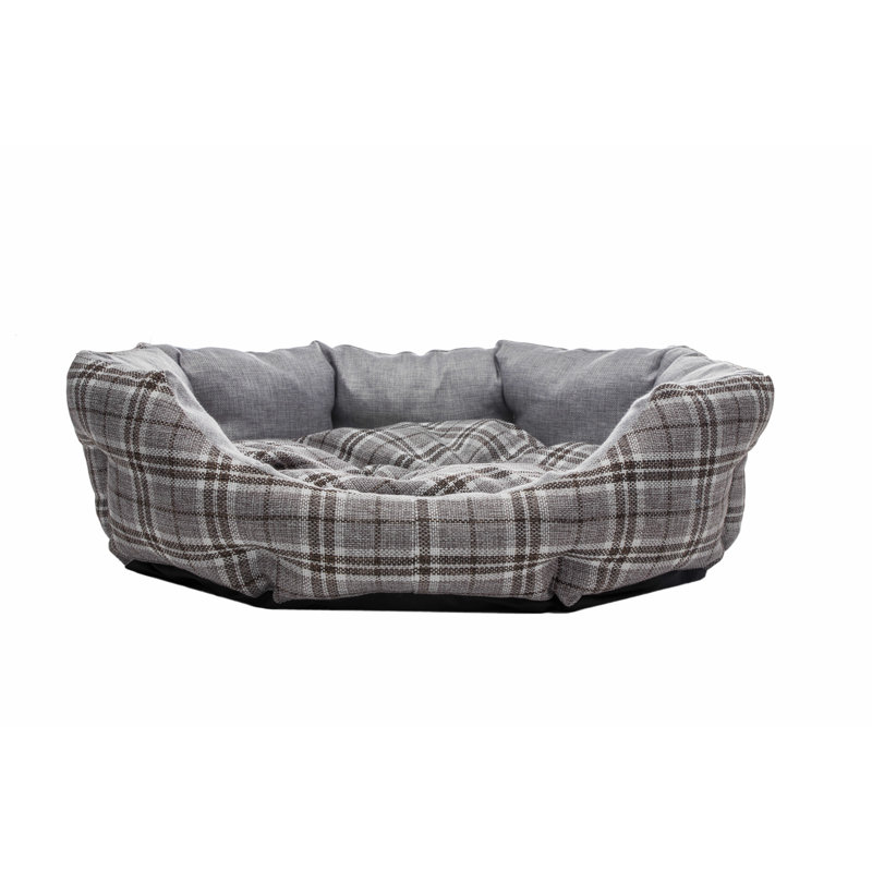Ria Striped Orthopedic Polyester Pet Bed, Large ( 33" W x 24" D x 4" H)