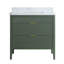Fully Assembled 36'' Freestanding Single Sink Bathroom Vanity With Solid Wood Construction And Engineered Marble Top-722184739
