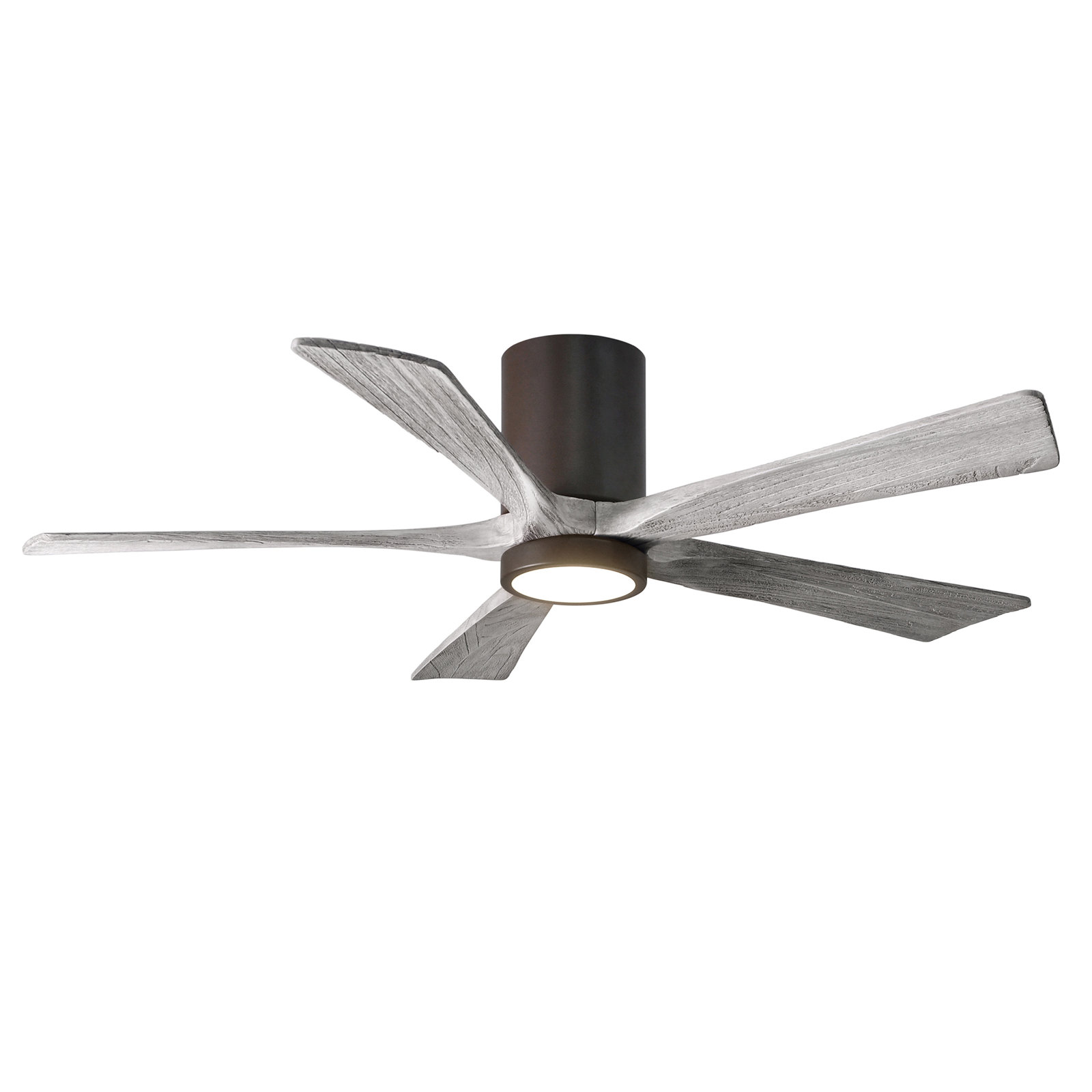 Irene 5 - Blade LED Ceiling Fan with Light Kit Included, Textured Bronze, Barn Wood Tone, 52"