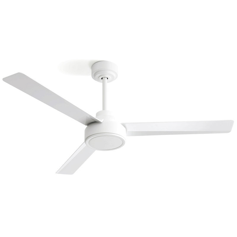 52" Ceiling Fan Without Light, 3 Abs Blades Farmhouse Ceiling Fan With Remote Control 6-Speed Reversible Dc Motor For Living Room Bedroom Kitchen