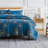 Midnight Floral Microfiber 3 Piece Comforter Set-1115717590-1115717591