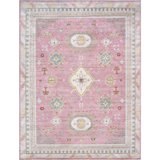 Khotan Hand-Knotted Pink/Beige Wool Area Rug