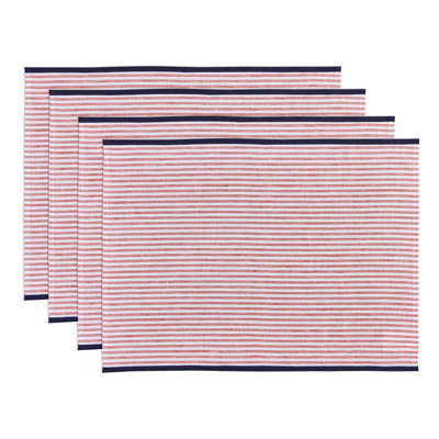 Carmine - 100% Pure Linen Placemats