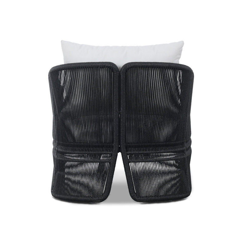 Mondira Outdoor Chair-Faux Black Hyacinth, Faux Black Hyacinth