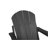 HDPE Folding Adirondack Chair with Dual Cup Holder - Composite Adirondack Chair with Wood Texture- Gray