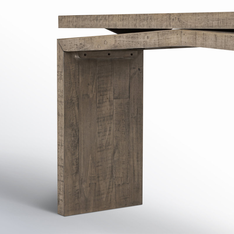 Matthes Solid Wood Console Table, Weathered Wheat, 30.75" H x 94" W x 15" D