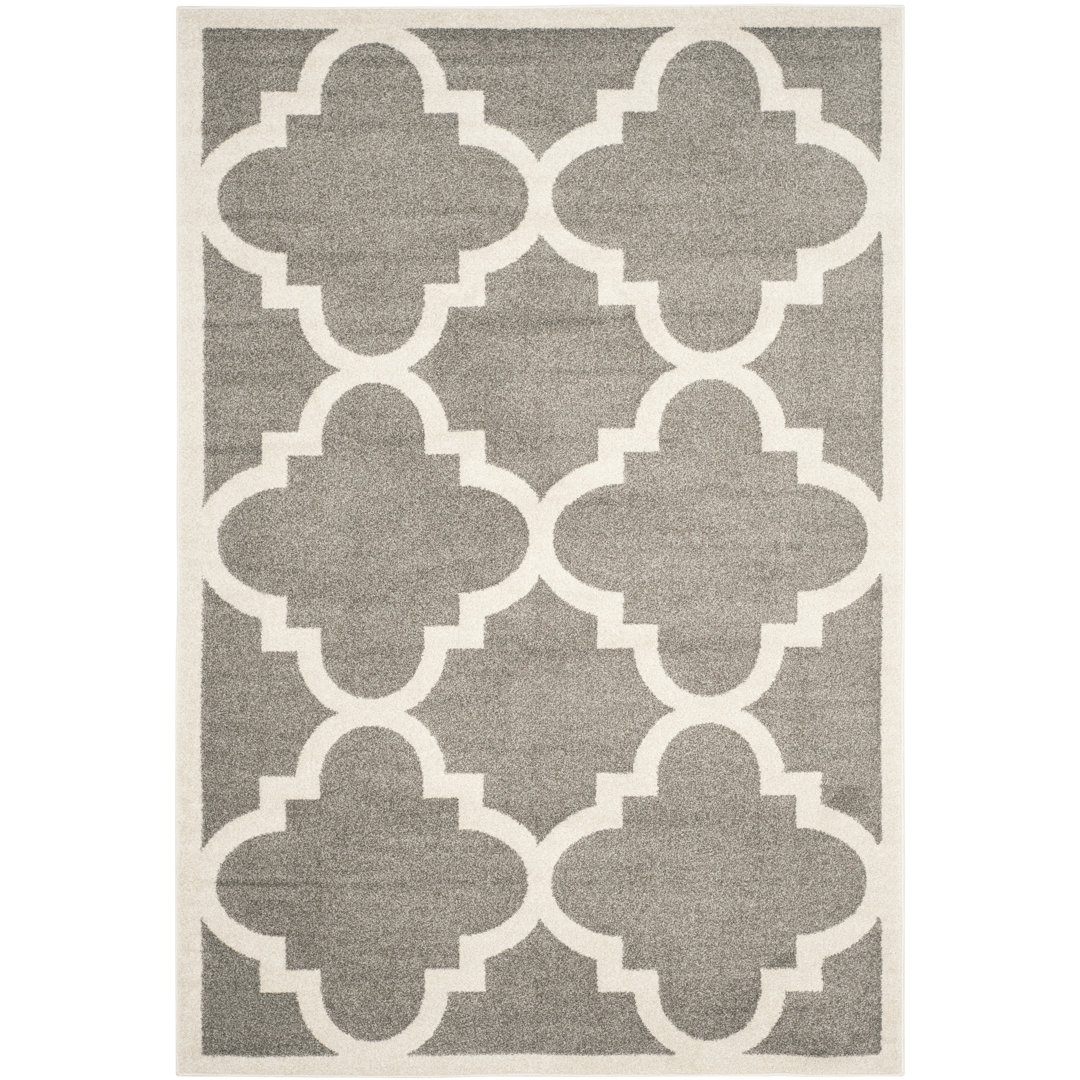 Kathy Geometric Hand Woven Indoor / Outdoor Area Rug