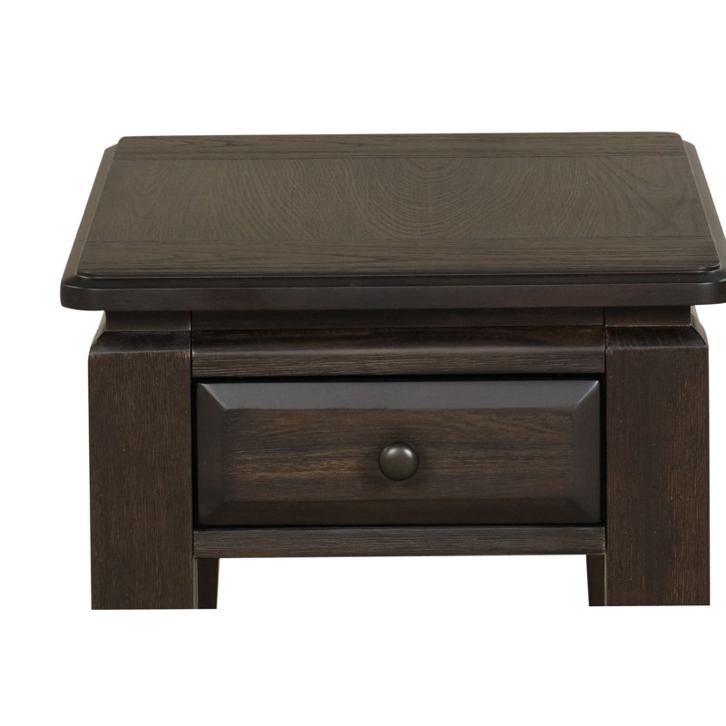 Traditional Chairside Table W/ Storage