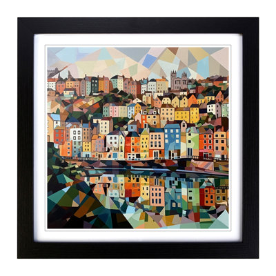 City Of Bristol Cubism - Framed Print