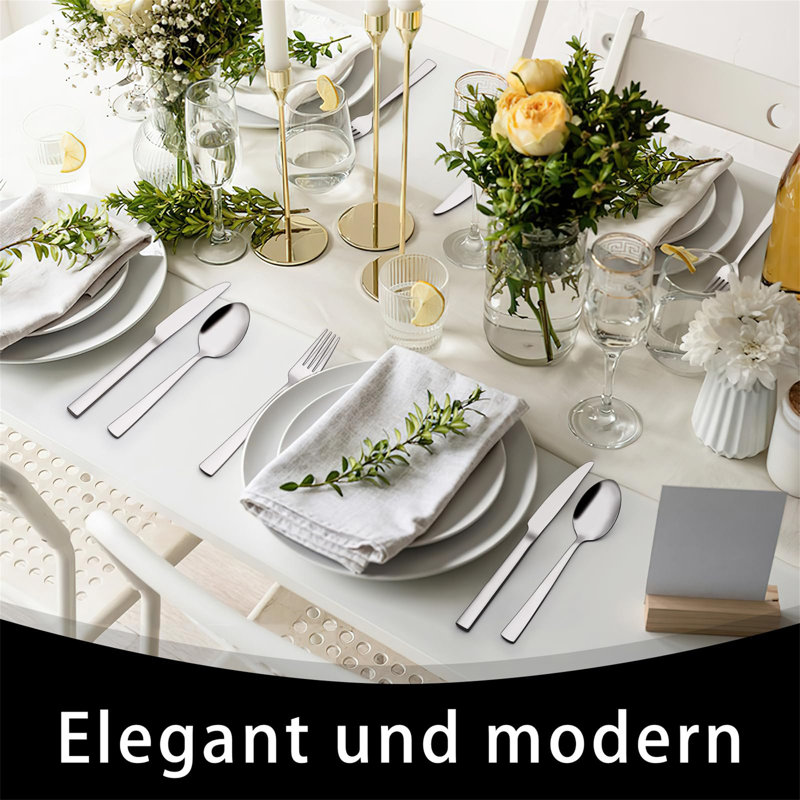 Maker Network 68 Piece Stainless Steel Cutlery Set , Service for 12