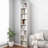 7-Shelf Freestanding Corner Bookcase-1295071361-1295071364