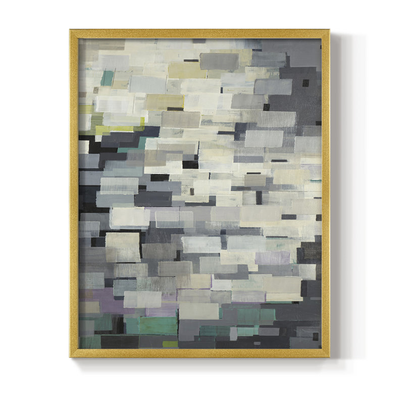 Puzzle Pieces V2 Framed Print - Solid Wood, Gold, 20" H x 16" W