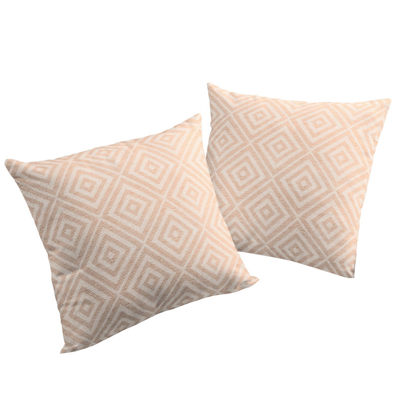 Aaru Geometric Throw Pillow Cover, Square, 50 x 50cm, Terra