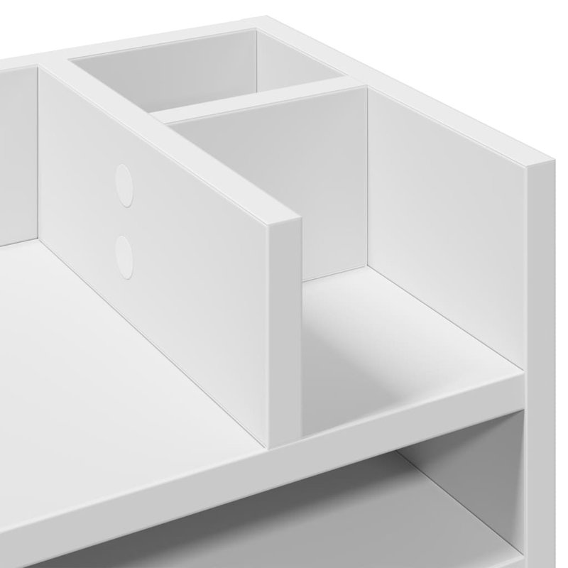 Organisateur de bureau en bois d'ingénierie 17,5 x 9,4 x 9,8 po, Gris béton
