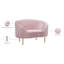 Fauteuil demi-tonneau en velours de 43,5 po Ritz-1894639765