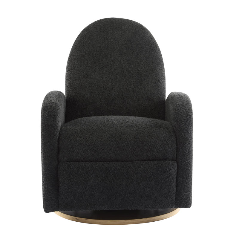 360 Swivel And Glider Recliner Chair-Black, Black